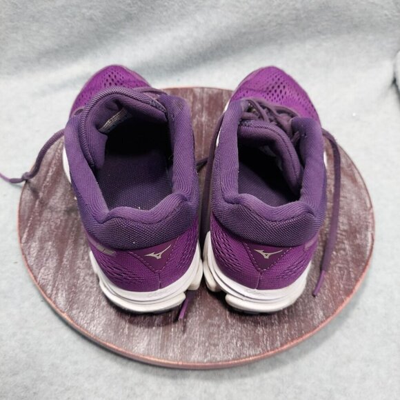 Mizuno Womens Running Shoes Purple Mesh Lace-Up Cushioned Athletic Sneakers Size - Picture 4 of 9
